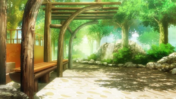 Фон парка аниме