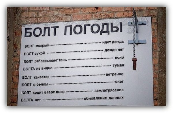 Болт погоды картинка