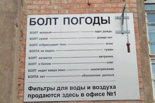 Болт мокрый идет дождь