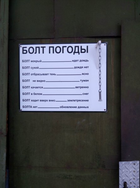Болт погоды фото