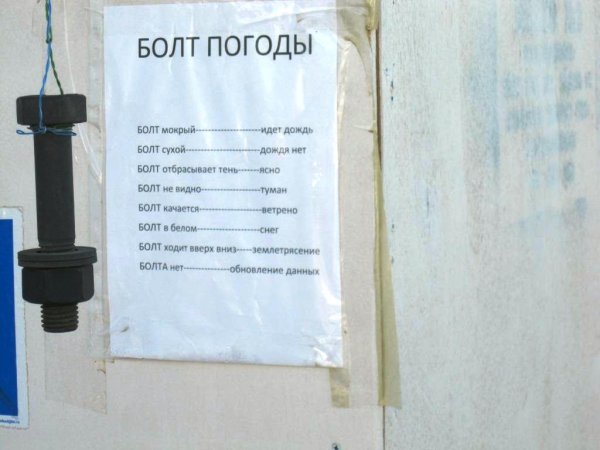 Болт погоды фото
