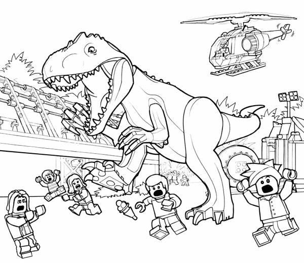 Tyrannosaurus Rex раскраска мир Юрского периода