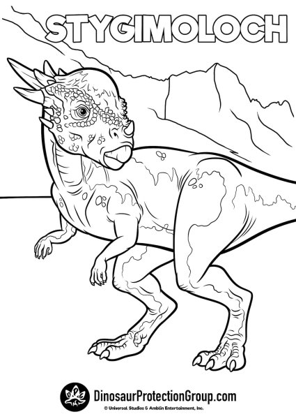 Раскраска мир Юрского периода Стигимолох