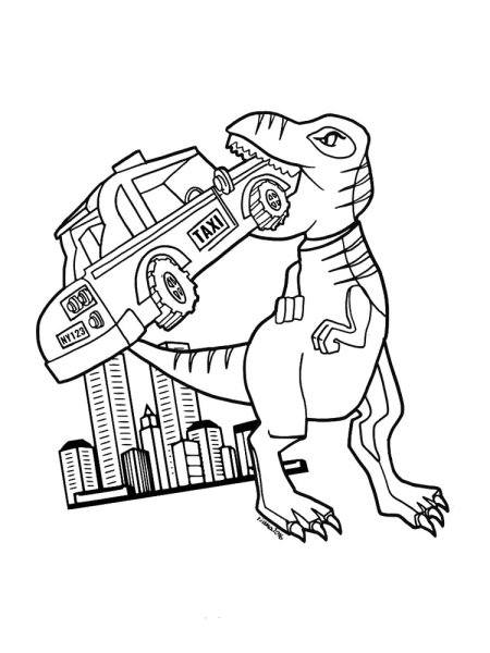 Разукрашки лего Юрский период