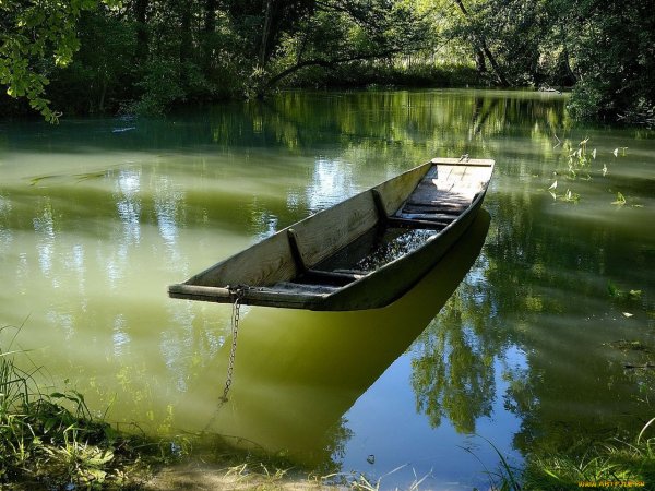Лодка на речке