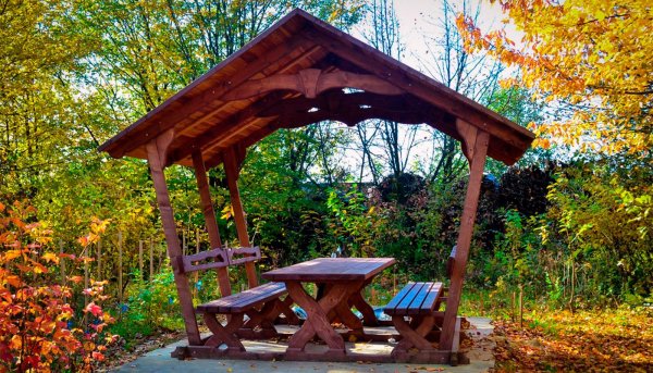 Лесопарк Митино беседки