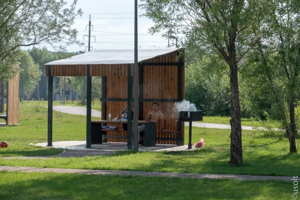 Братеевская Пойма парк беседки