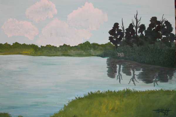 Нарисовать озеро