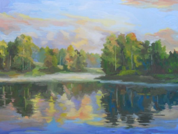 Живопись гуашь Мастрюковские озера