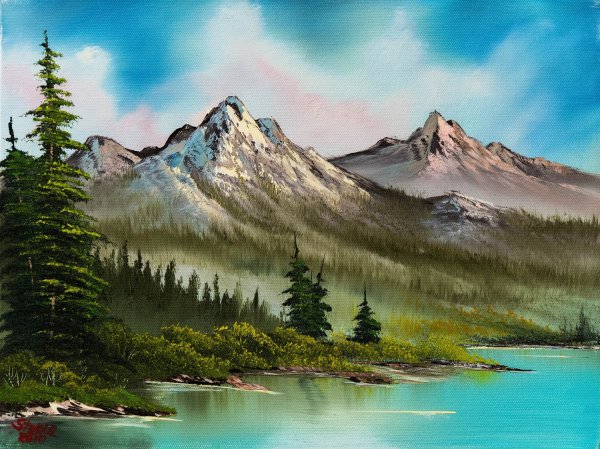 Художник Боба Росса горы