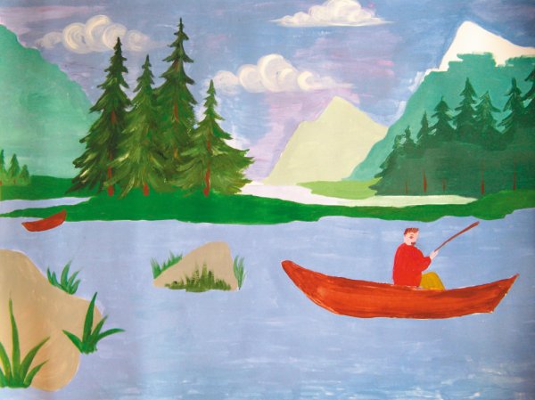 Озеро детский рисунок