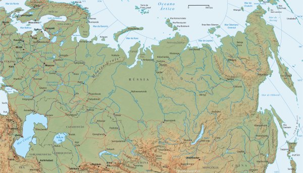 Озеро Таймыр на карте России