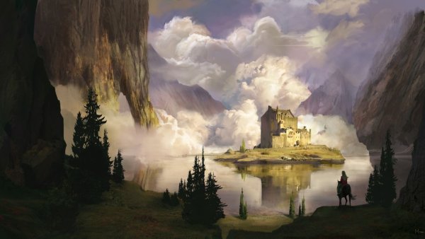 Пейзаж с башней