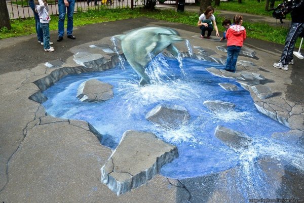 Креативные рисунки на асфальте