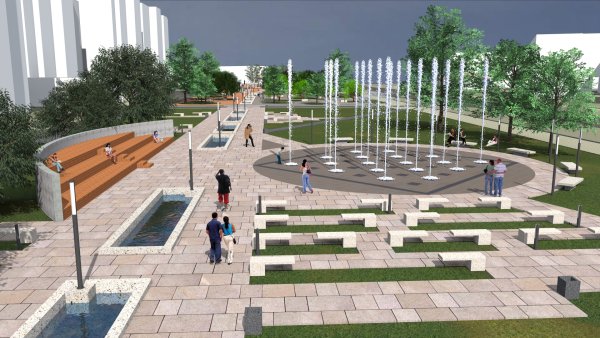 Сосновый Бор город новый сквер