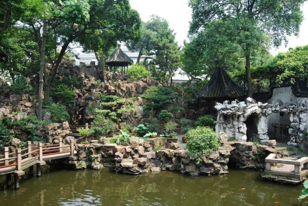 Сад Юй-юань Шанхай осень