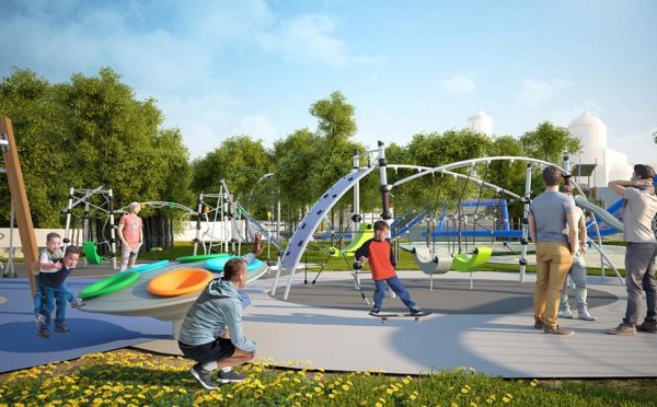 Спортивная зона в парке