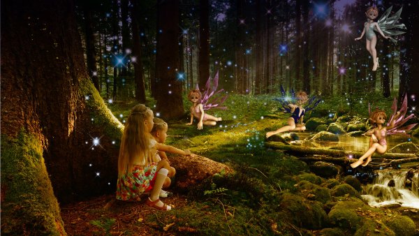 Сказочный лес с феями