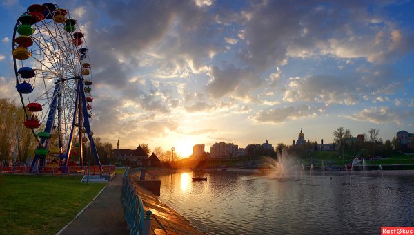 Ночной Саранск Пушкинский парк