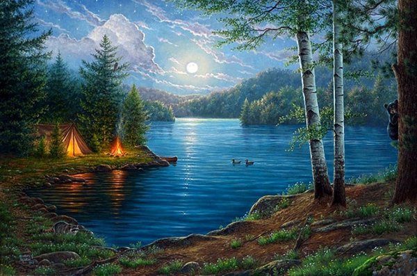 Пейзажи Абрахам Хантер живопись