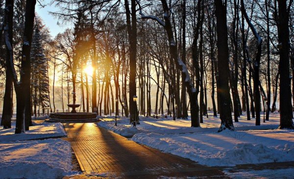 Калуга зима парк