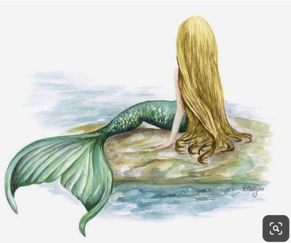 Русалка для рисования