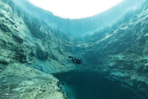 Голубое озеро Самара глубина