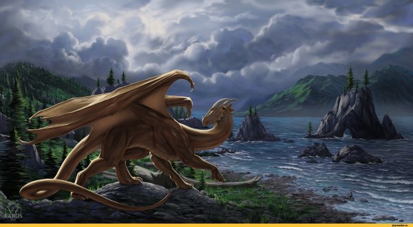 Пейзаж с драконом