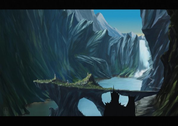 Арт дракон в озере