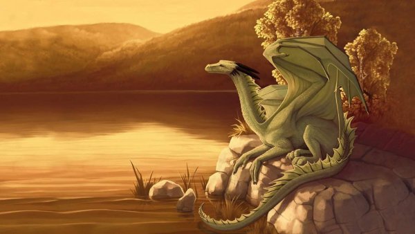 Дракон сидит