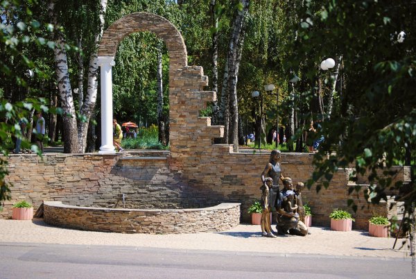 Фонтан арка парк имени Ленина Белгород