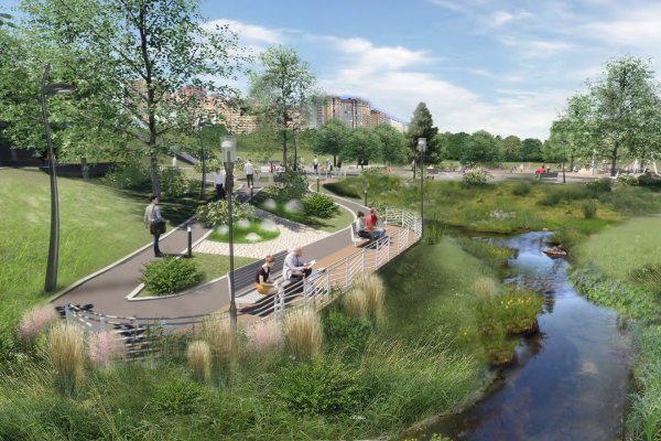 Парк в пойме реки Ельцовка