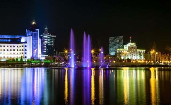 Озеро кабан Казань ночью