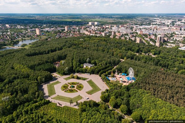 Белоусовский парк Тула сверху