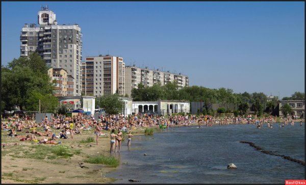 Пляж Прибой Челябинск озеро Смолино