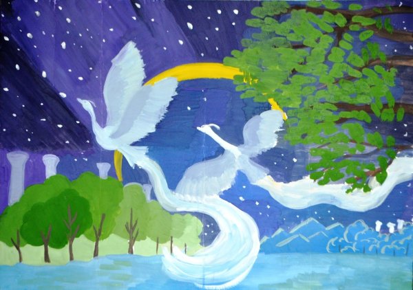 Рисунок к Музыке волшебное озеро