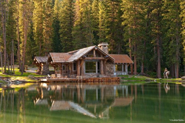 Охотничий дом в лесу Аляска