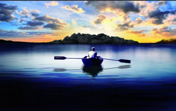 Лодка плывет