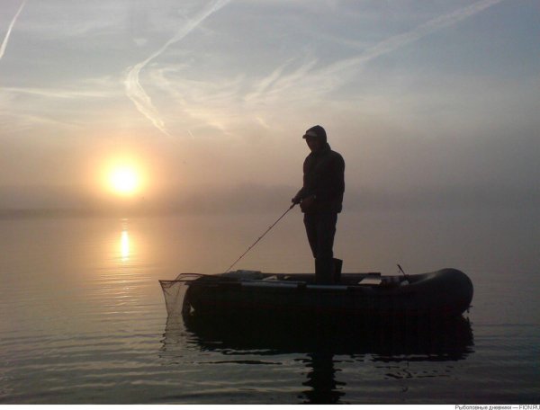 Рыбак в лодке