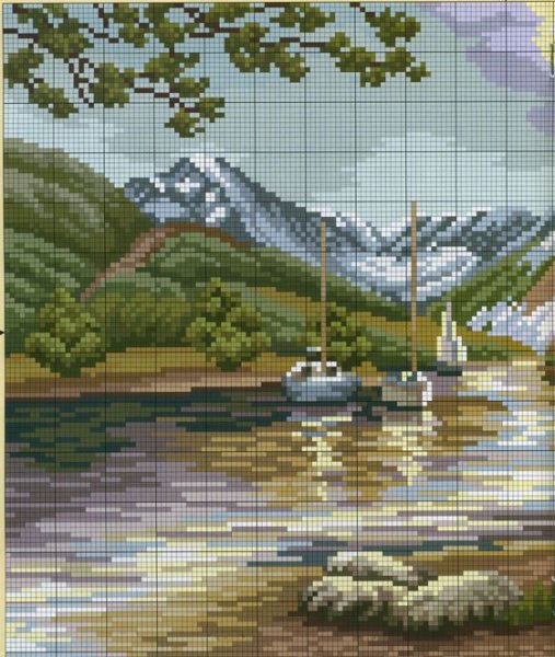Вышивание крестиком природа