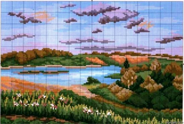 Вышивание крестом природа