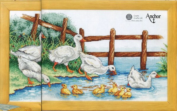 Вышивка крестом утки