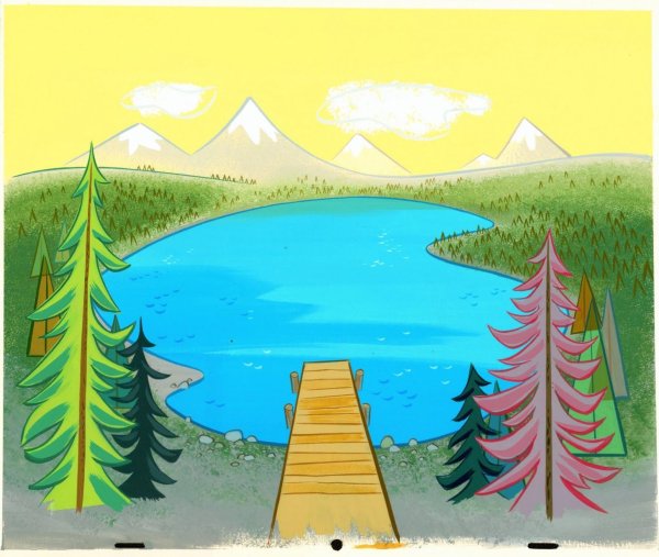 Озеро рисунок