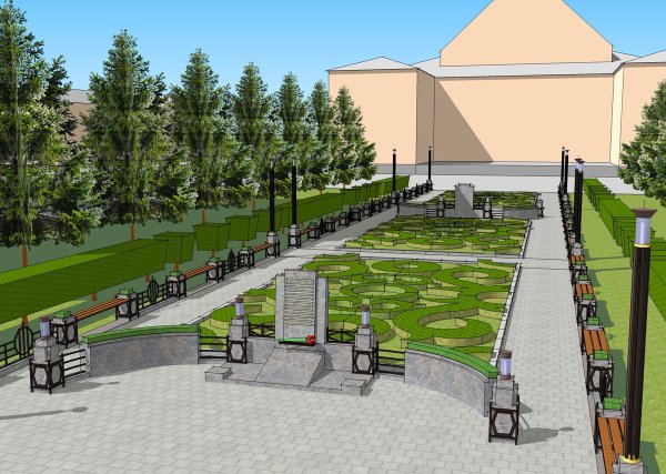 Парк Победы аллея славы проект