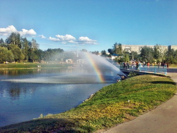 Фонтан Преображенский парк Абакан