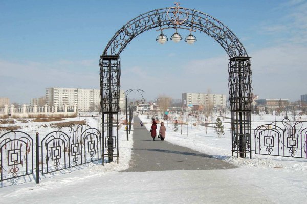 Преображенский парк Абакан зимой