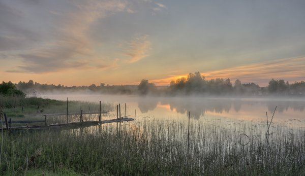 Река в Карелии утро