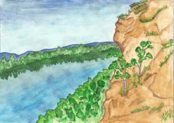Рисунок на тему река