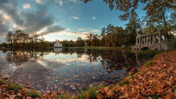 Екатерининский парк Царское село осень
