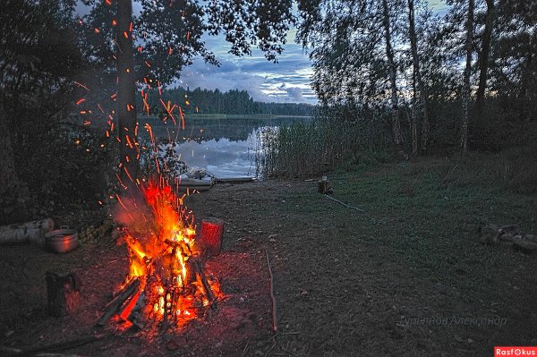 Костер летом